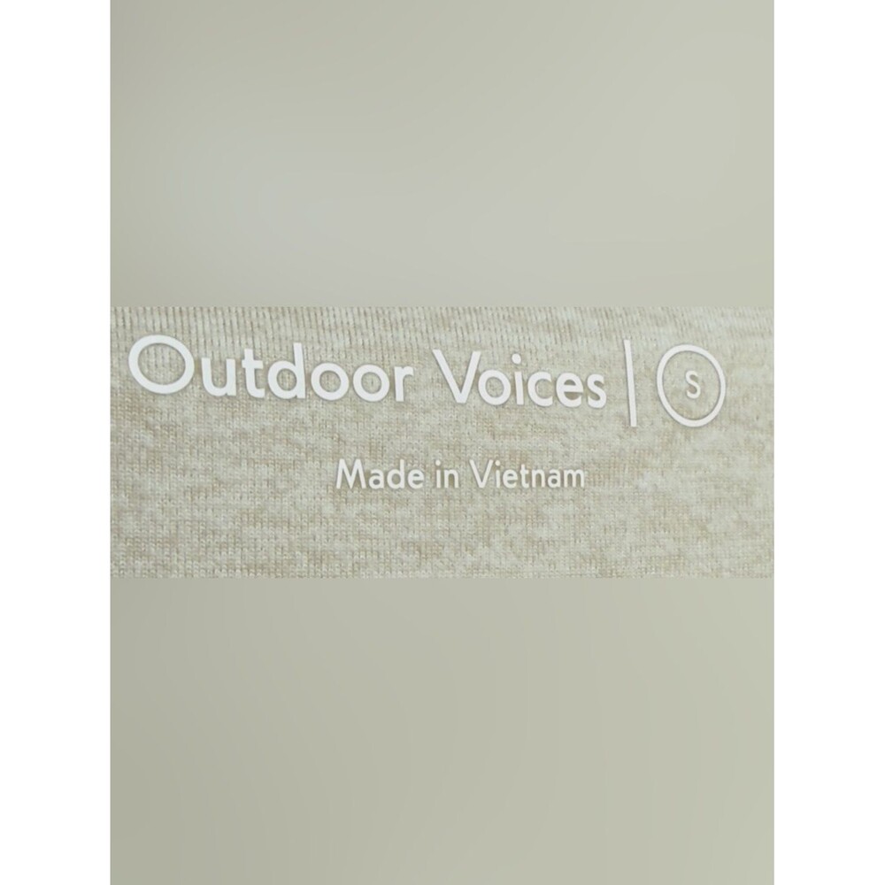 Outdoor Voices CloudKnit Shrunken Crew Oatmeal Long Sleeve Pullover Shirt. Small - Picture 5 of 7